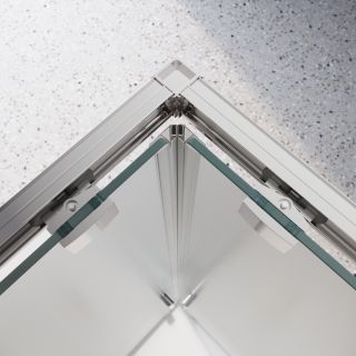 Душевой уголок BelBagno LUCE-AH-2-100/80-P-Cr хром